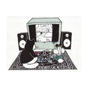 Print "Cita de Videojuegos" Técnica Mixta